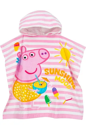 Character Karakter Peppa Pig 100% Bomuld PonchoEn