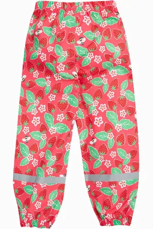Frugi Green Rain Or Shine Printed Trousers134140cm
