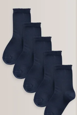 Next Cotton Rich School Ankle Socks 5 PackUK 6 - 8.5