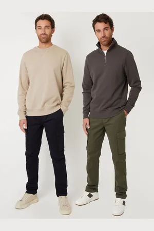 Threadbare Cotton Cargo Style Trousers 2 Pack With StretchL
