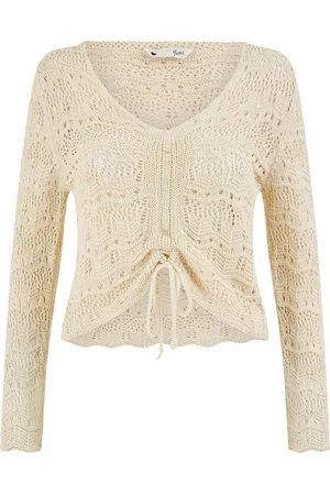 Yumi Crochet 100% Cotton Top With Front Ruchingmedium