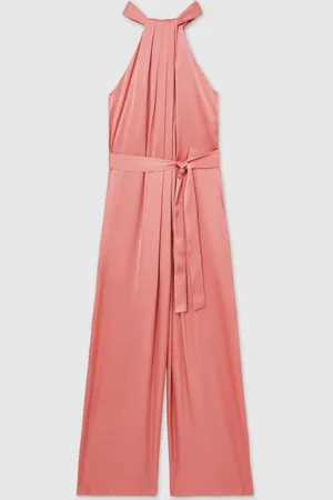 Reiss Rosin Satin Brede bukseben Draperet Buksedragt