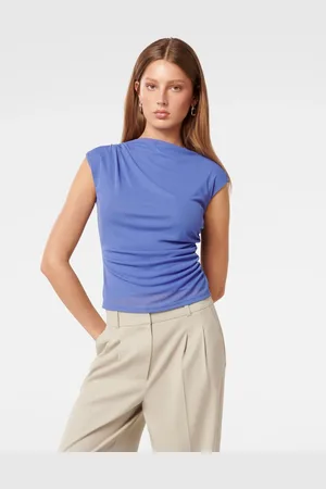 Forever New Mel Cap Sleeves Mesh TopS