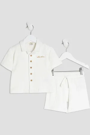 River Island Boys Textured Revere Shirt Set104110cm