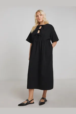 Simply Be Tie Front Midi Denim Dress44