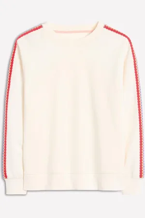 Boden Emi Crochet 100% Cotton SweatshirtS