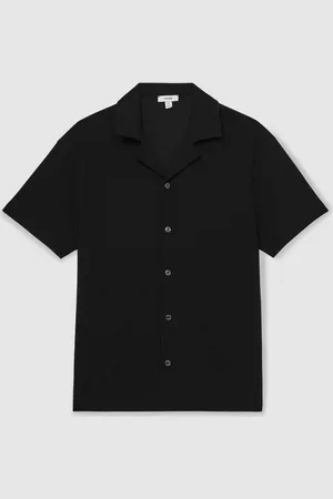 Reiss Hunt Textured Cuban Collar ShirtL