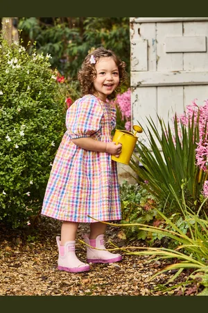 JoJo Maman Bébé Balloon Sleeve 100% Cotton Dress116122cm