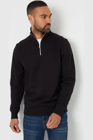 Threadbare Pique Quarter Zip Højhalset SweatshirtStor