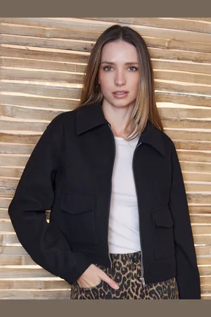 Threadbare Faux Wool Collared Harrington Jacket36