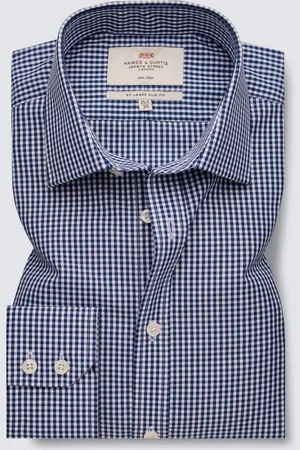 Hawes & Curtis Slim Fit Non Iron Ternet 100% Bomuld Skjorter41cm R (UK 16 R)