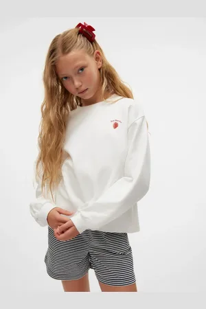 VERO MODA Long Sleeve Back Print Jersey 100% Organic Cotton Sweat Top158164cm
