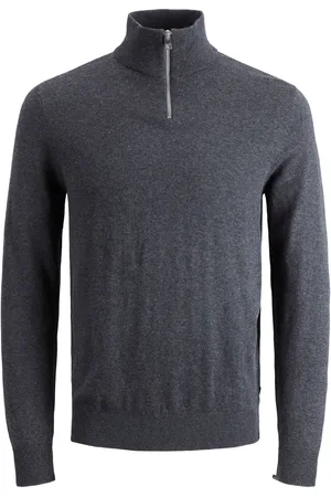 JACK & JONES Quarter Zip Knitted JumperL