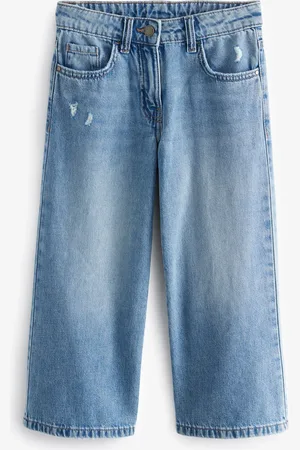Next Wide Leg 100% Cotton Jeans (6-16yrs)8 år ( 128 cm)