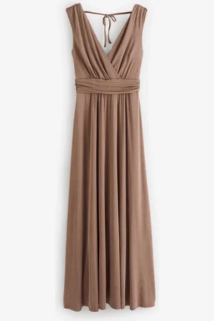 Jolie Moi Gold Foil Maxi Dress38