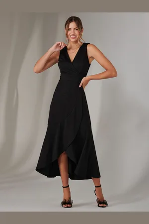 Jolie Moi Wrap Frill Hem Maxi Dress42