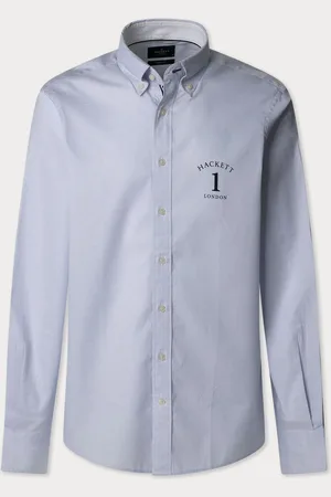 Hackett Heritage Fine Stribet Oxford Med Trykt Logo SkjorterX-Large
