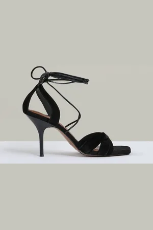 Reiss Alexis Suede Strappy Heeled Sandals
