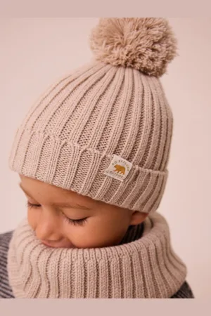 Next Knitted Pom Hat and Snood Set (1-10yrs)1 - 2 år (80 - 92cm)
