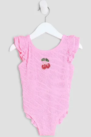 River Island Girls Embellished Cherry Swimsuit8086cm