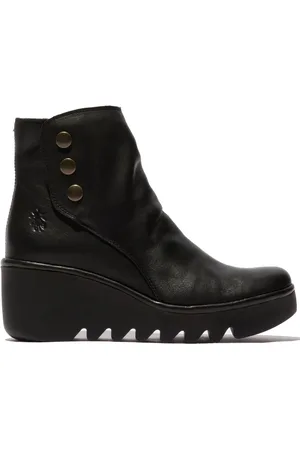 Fly London Brom Sort Wedge Boots