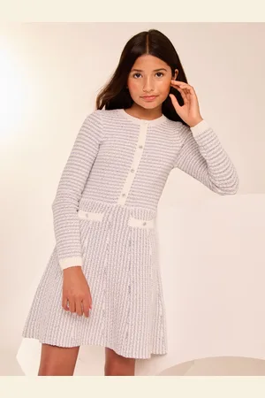 Lipsy London Boucle Pailletter Knit Kjole (5-16år)5 år (110cm)