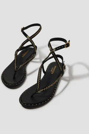Monsoon Cleo Stud Leather Strappy Flip Flop Sandalseu41