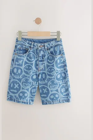 Next 100% Cotton Wide Authentic Denim Shorts (3-16yrs)146152cm