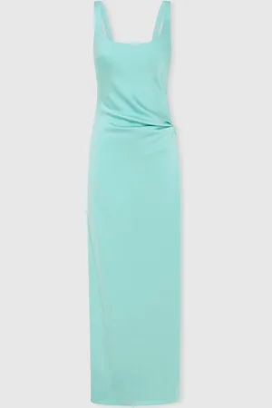 Anna Quan Satin Side Split Maxikjole38