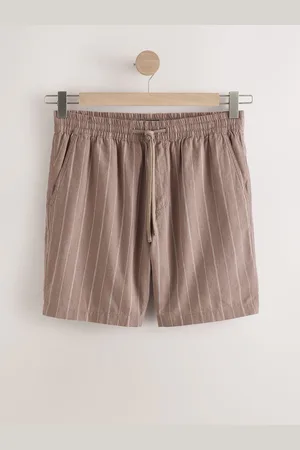 Next Hør Blend Stribet Shorts med snoretræk i taljen2X-Large