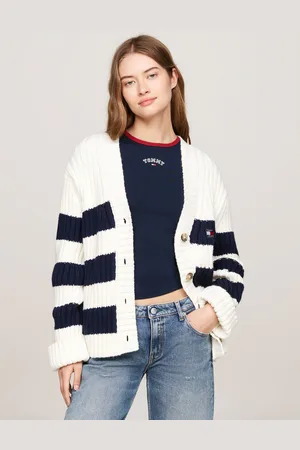 Tommy Hilfiger Back Flag Hvid CardiganS
