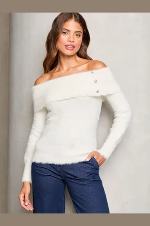 Lipsy London Off The Shoulder Knitted Jumper36