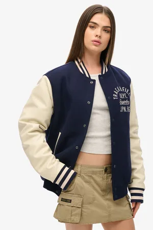 Superdry Oversized Varsity Chain Stitch Bomber Jakke42-44