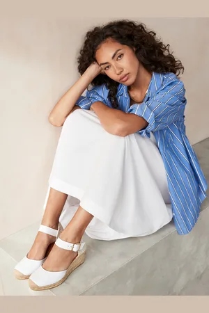 Next Forever Comfort Læder Espadrille Spænde Kiler