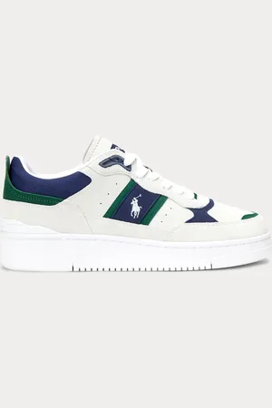 Ralph Lauren Masters Court Contrast Suede Trainersuk12eu47