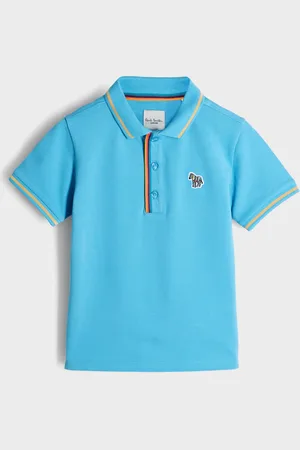 Paul Smith Boys 100% Cotton Short Sleeve Zebra Print Polo Shirt116122cm