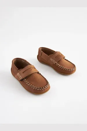 Next Penny Loafers i læder med berørings- og tætlukning
