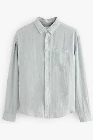 Next Cotton Linen Blend Long Sleeve Shirtsmall