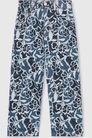 Reiss Skylar Floral-Print Straight-Leg Jeans158164cm