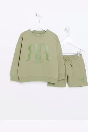 River Island Boys 100% Cotton Sweat Shorts Set12 - 18 måneder (80 - 86cm)