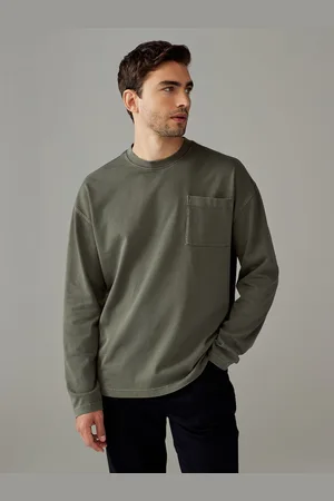 Next Long Sleeve Garment Dye Heavyweight 100% Cotton T-Shirt5XL