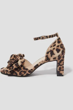 Monsoon Abril Leopard Print Bow Heelseu39