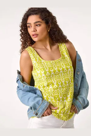 Roman Ikat Print Textured Vest Top48