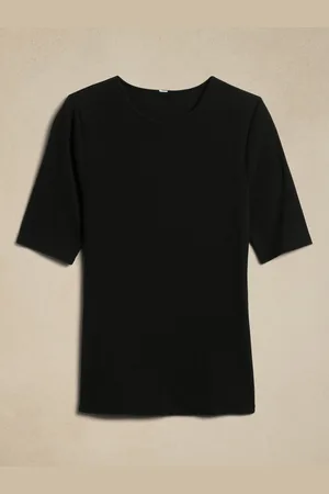 Banana Republic Ribbet halværmet T-shirtS