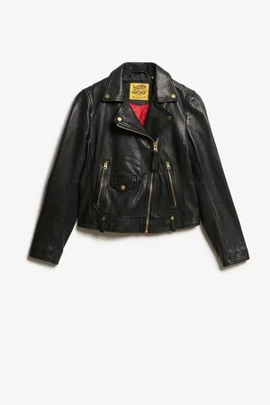 Superdry Klassisk læder Biker Jakke40