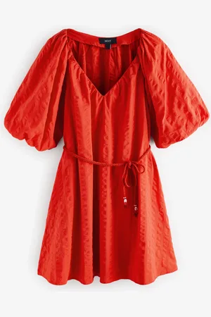 Next Puff Sleeve 100% Cotton Mini Dress42 Høj