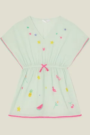 Accessorize Girls Star Embroidered 100% Cotton Kaftan146152cm