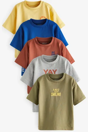 Next 100% Bomuld Kortærmet T-shirt 5 Pakke (3mdr.-7år)4 - 5 år (104 - 110cm)