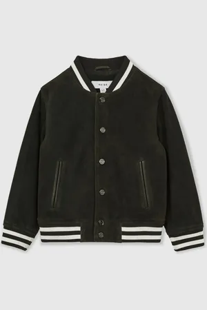 Reiss Banbridge Suede Varsity Bomber Jacket13 - 14 år (158 - 164cm)