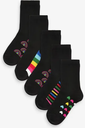 Next Cotton Rich Footbed Ankle School Socks 5 PackUK 6 - 8.5